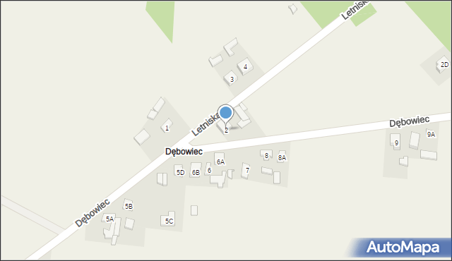 Grabowiec, Letniska, 2, mapa Grabowiec