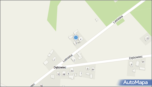 Grabowiec, Letniska, 3, mapa Grabowiec