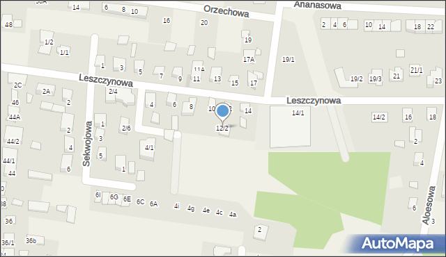 Grabówka, Leszczynowa, 12/2, mapa Grabówka