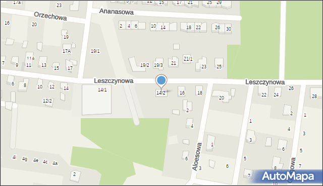 Grabówka, Leszczynowa, 14/2, mapa Grabówka