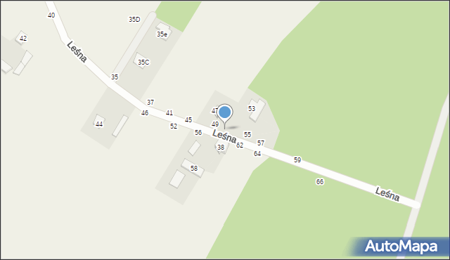 Grębiszew, Leśna, 51, mapa Grębiszew