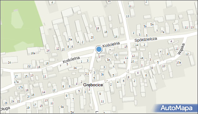 Grębocice, Legnicka, 1, mapa Grębocice