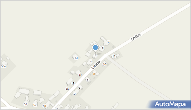 Grocholub, Leśna, 3, mapa Grocholub