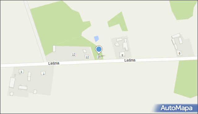 Grochówka, Leśna, 10, mapa Grochówka