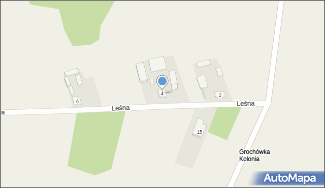 Grochówka, Leśna, 4, mapa Grochówka