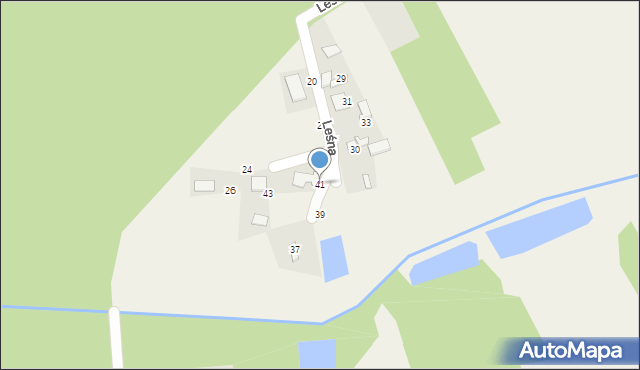 Grodzisko, Leśna, 41, mapa Grodzisko