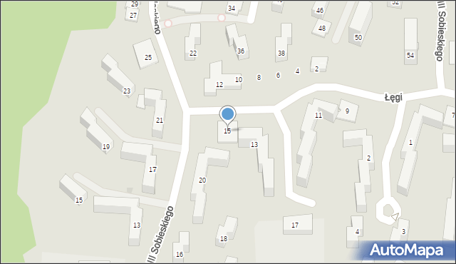 Grudziądz, Łęgi Władysława, ks. dr., 15, mapa Grudziądza