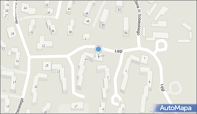 Grudziądz, Łęgi Władysława, ks. dr., 9, mapa Grudziądza