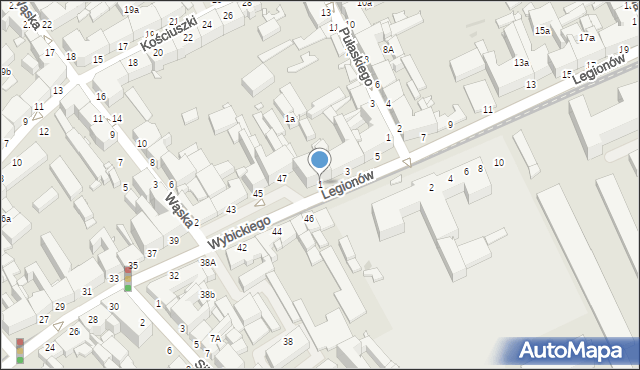 Grudziądz, Legionów, 1, mapa Grudziądza