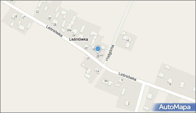 Grzymałków, Leśniówka, 16, mapa Grzymałków