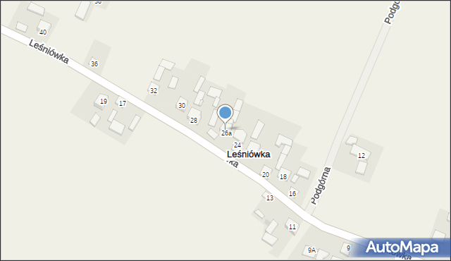 Grzymałków, Leśniówka, 26a, mapa Grzymałków