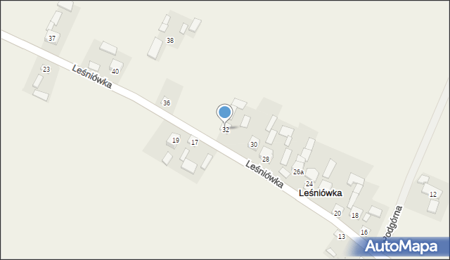 Grzymałków, Leśniówka, 32, mapa Grzymałków