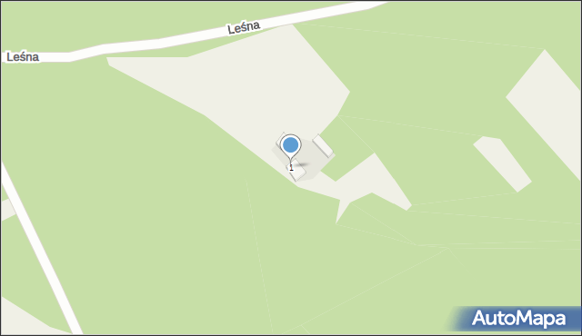 Hucina, Leśna, 1, mapa Hucina
