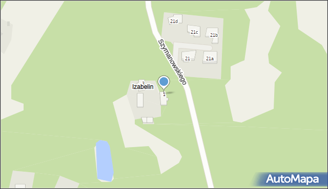 Izabelin B, Leśniczówki, 1, mapa Izabelin B