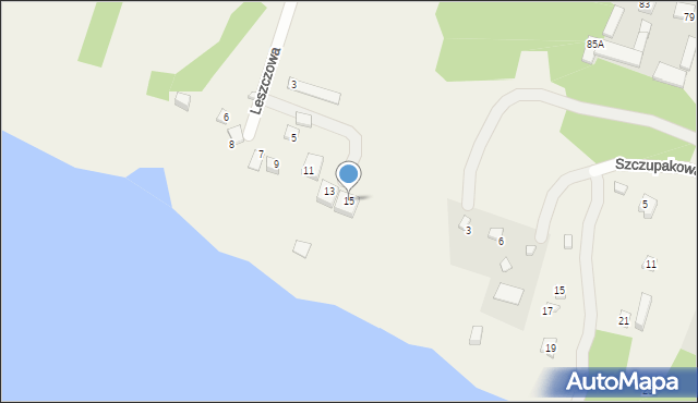 Izbica, Leszczowa, 15, mapa Izbica