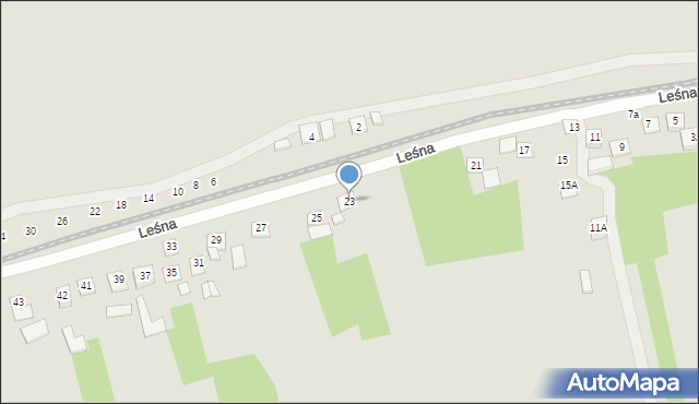 Izbica, Leśna, 23, mapa Izbica