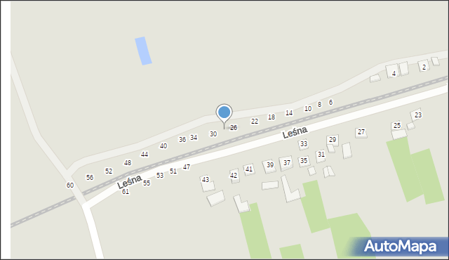 Izbica, Leśna, 28, mapa Izbica