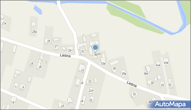 Jabłonka, Leśna, 33, mapa Jabłonka