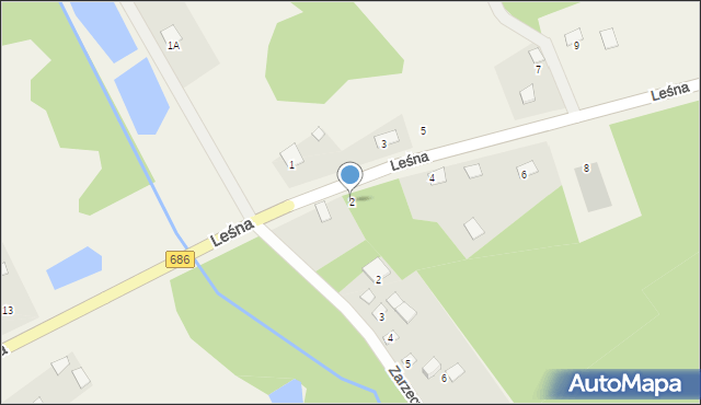 Jałówka, Leśna, 2, mapa Jałówka