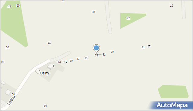 Jamno, Leśna, 33, mapa Jamno