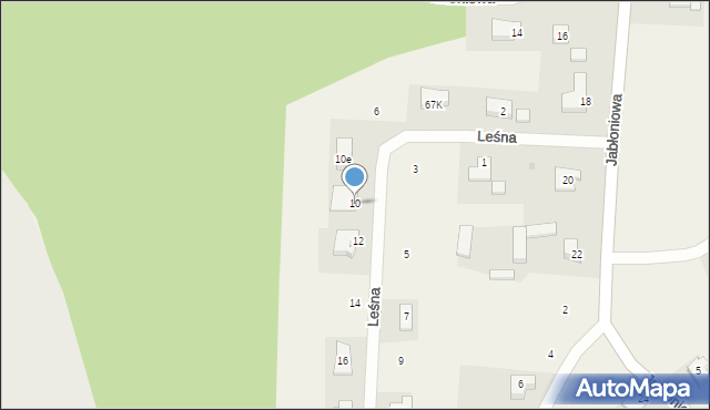 Janczewo, Leśna, 10, mapa Janczewo