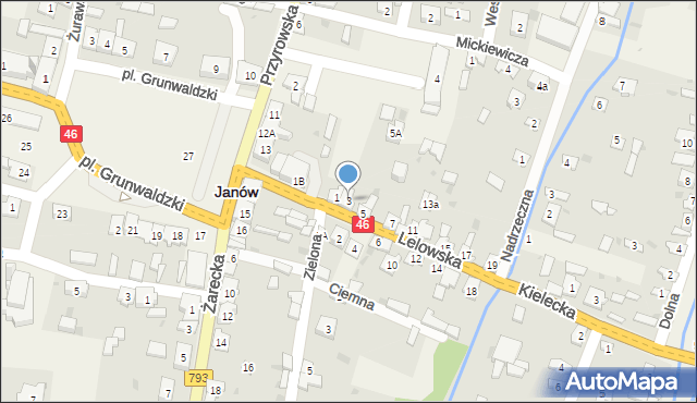 Janów, Lelowska, 3, mapa Janów