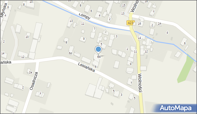 Januszkowice, Lesiańska, 6A, mapa Januszkowice