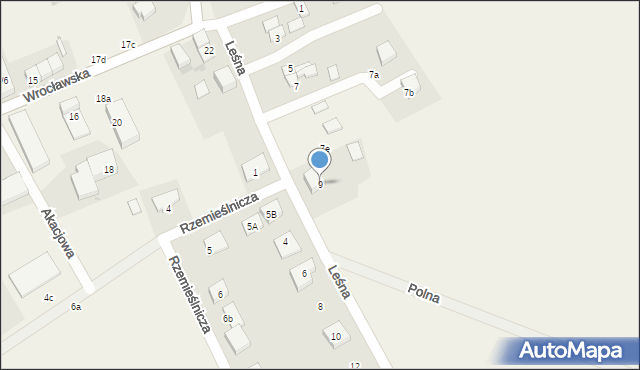 Januszkowice, Leśna, 9, mapa Januszkowice