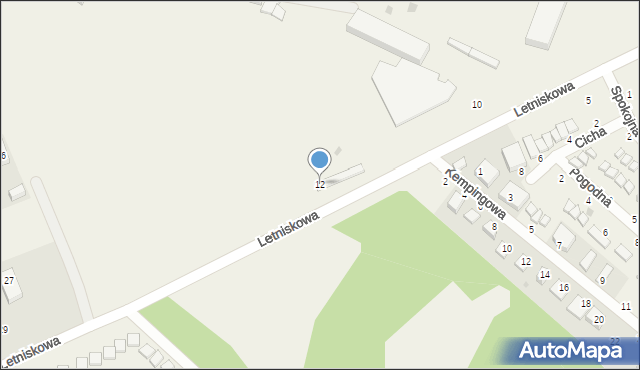 Jarosławiec, Letniskowa, 12, mapa Jarosławiec