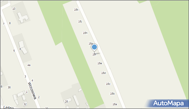 Jaroszowa Wola, Leśna, 16f, mapa Jaroszowa Wola