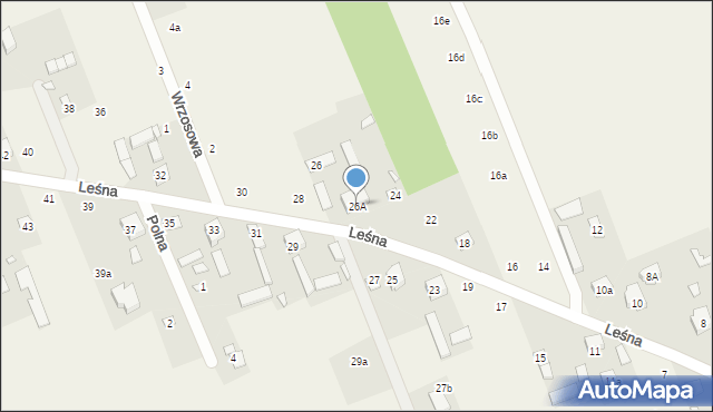 Jaroszowa Wola, Leśna, 26A, mapa Jaroszowa Wola