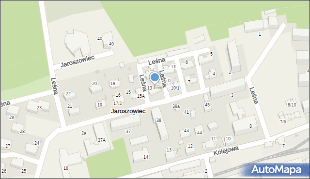 Jaroszowiec, Leśna, 13/1, mapa Jaroszowiec