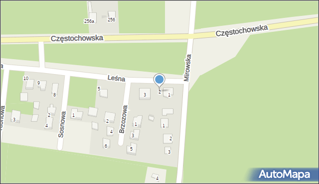 Jaskrów, Leśna, 2, mapa Jaskrów