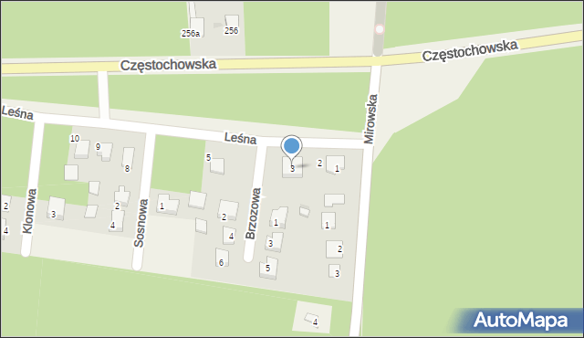 Jaskrów, Leśna, 3, mapa Jaskrów