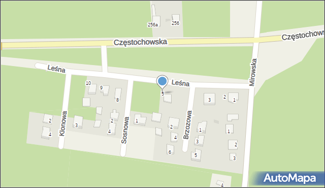 Jaskrów, Leśna, 5, mapa Jaskrów