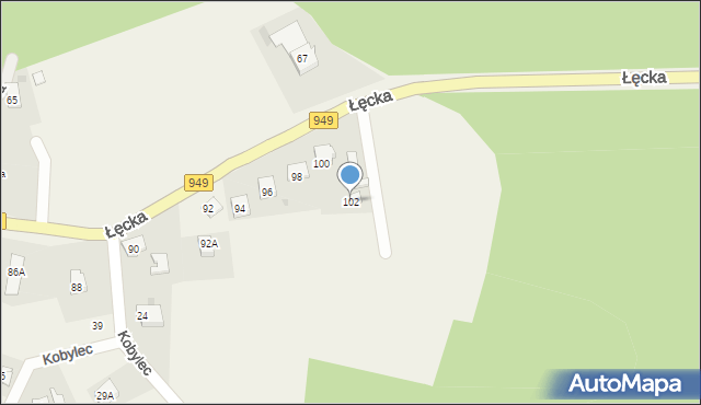 Jawiszowice, Łęcka, 102, mapa Jawiszowice