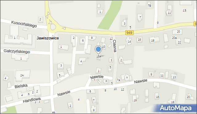 Jawiszowice, Łęcka, 10A, mapa Jawiszowice