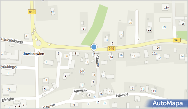 Jawiszowice, Łęcka, 12, mapa Jawiszowice