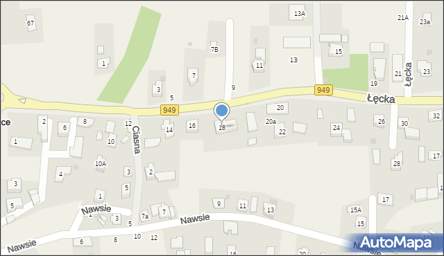 Jawiszowice, Łęcka, 18, mapa Jawiszowice