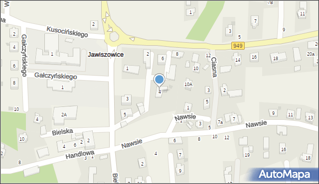 Jawiszowice, Łęcka, 4, mapa Jawiszowice