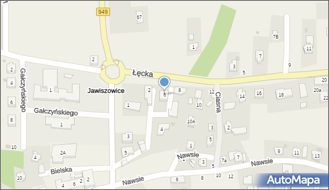 Jawiszowice, Łęcka, 6, mapa Jawiszowice