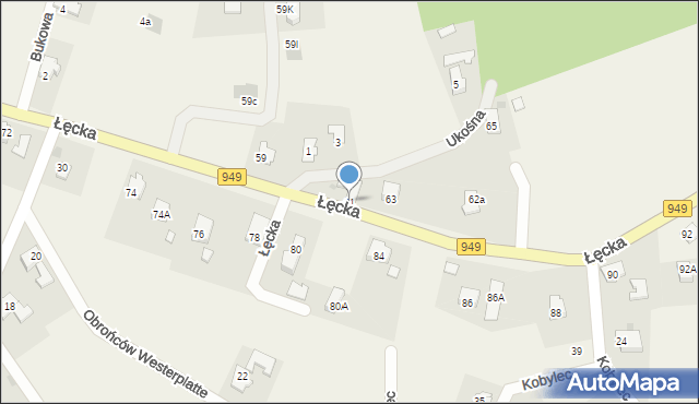 Jawiszowice, Łęcka, 61, mapa Jawiszowice