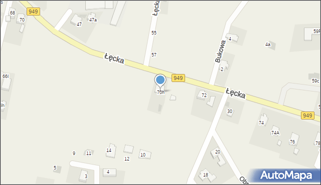 Jawiszowice, Łęcka, 70h, mapa Jawiszowice