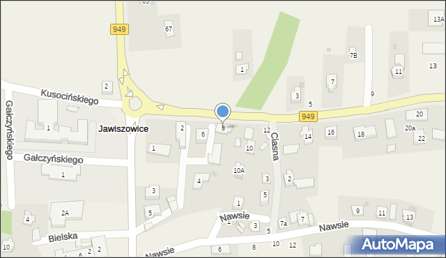 Jawiszowice, Łęcka, 8, mapa Jawiszowice