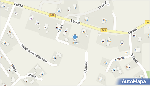 Jawiszowice, Łęcka, 80A, mapa Jawiszowice