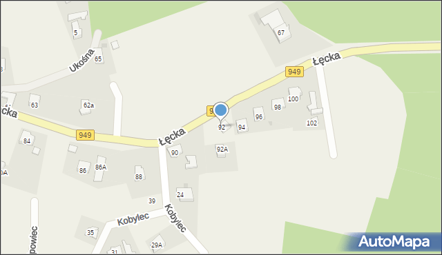 Jawiszowice, Łęcka, 92, mapa Jawiszowice