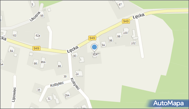 Jawiszowice, Łęcka, 92A, mapa Jawiszowice