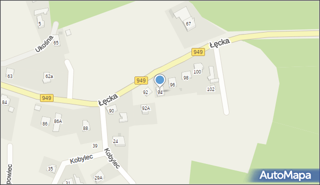 Jawiszowice, Łęcka, 94, mapa Jawiszowice