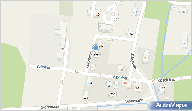 Jaworze, Lecznicza, 272, mapa Jaworze