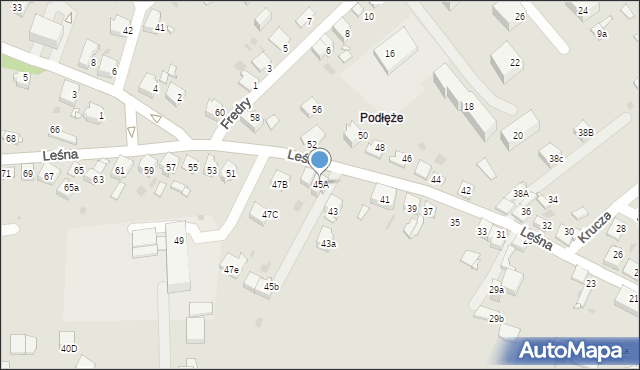 Jaworzno, Leśna, 45A, mapa Jaworzno